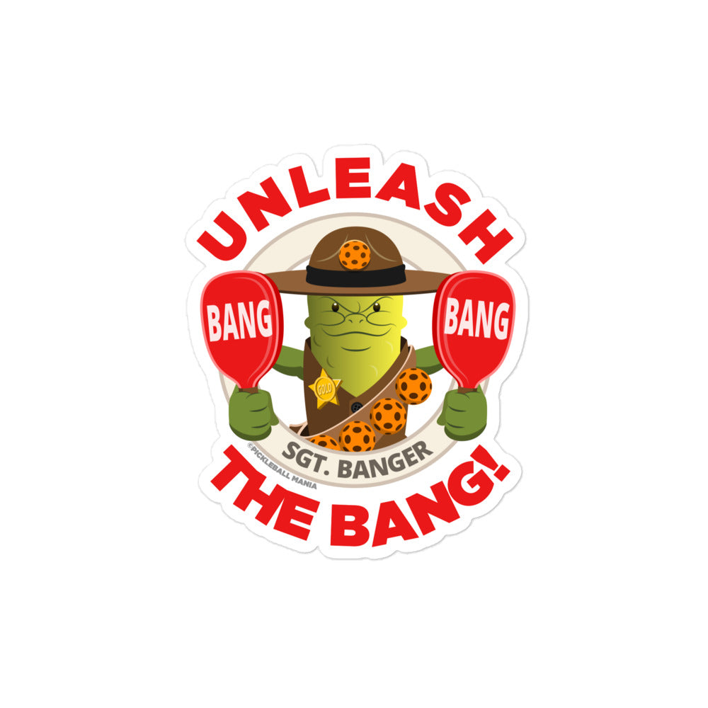 Pickleball Stickers - "Unleash the Bang!" - DocDink.com