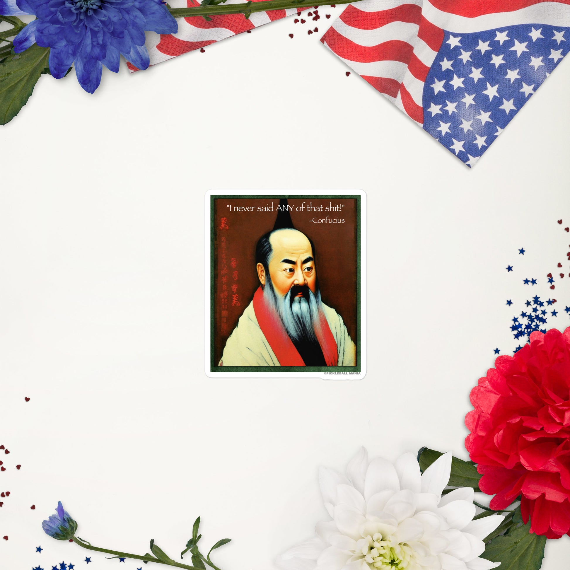 Decorative Confucius says Stickers - DocDink.com