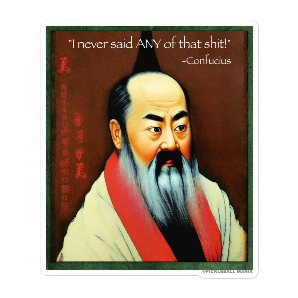 Decorative Confucius says Stickers - DocDink.com