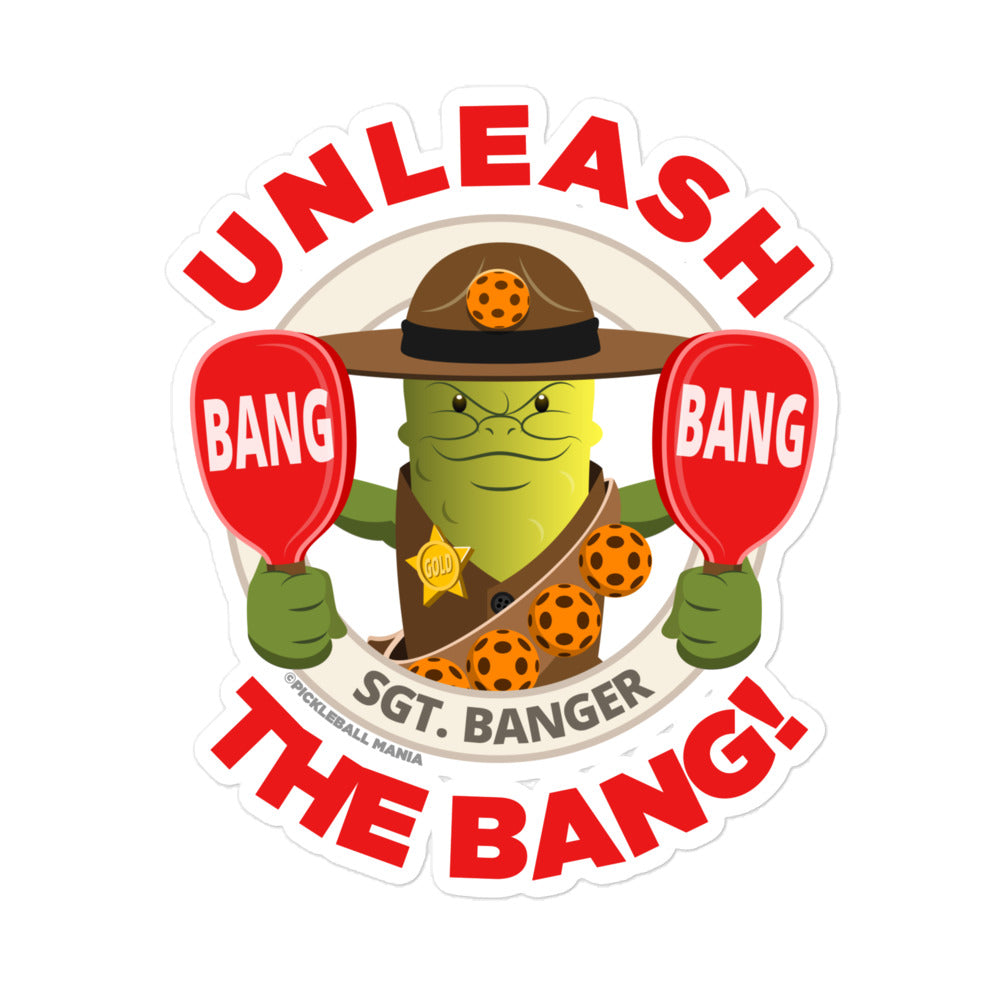 Pickleball Stickers - "Unleash the Bang!" - DocDink.com