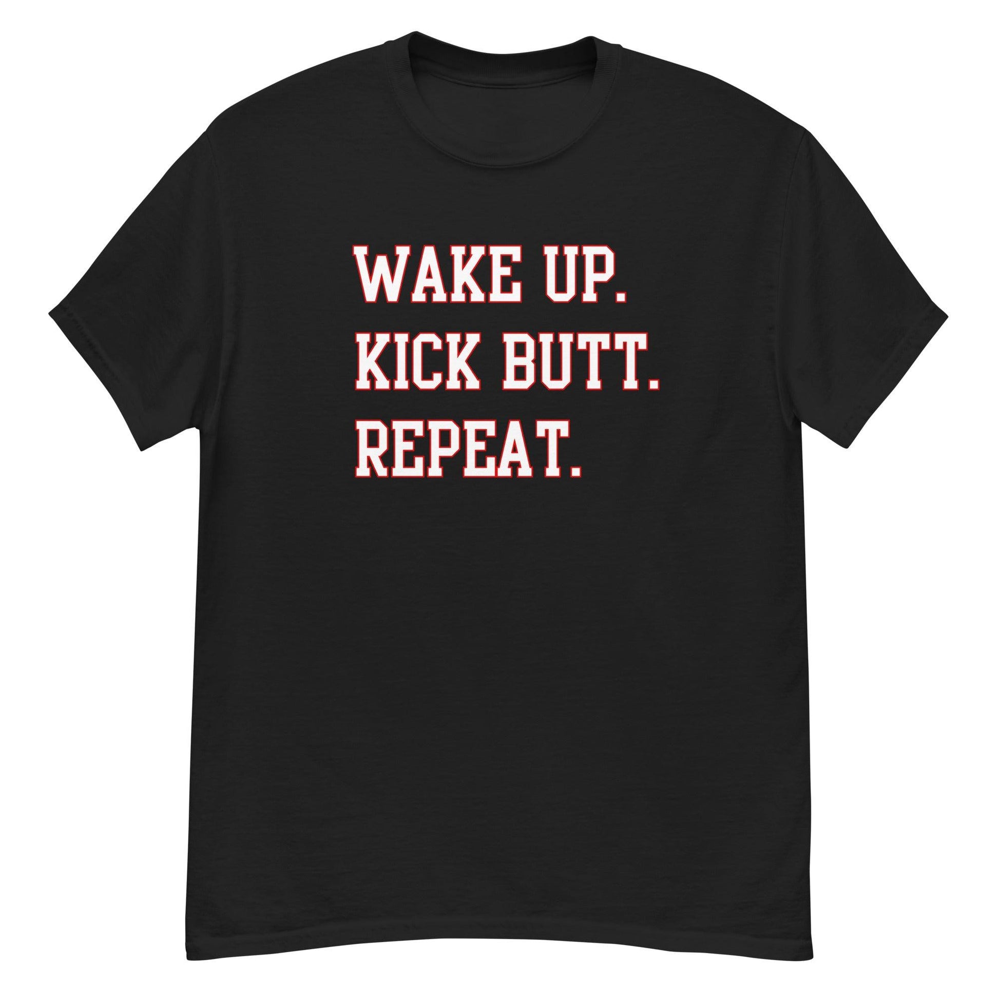 100% Cotton T-Shirt - WAKE UP - White - DocDink.com