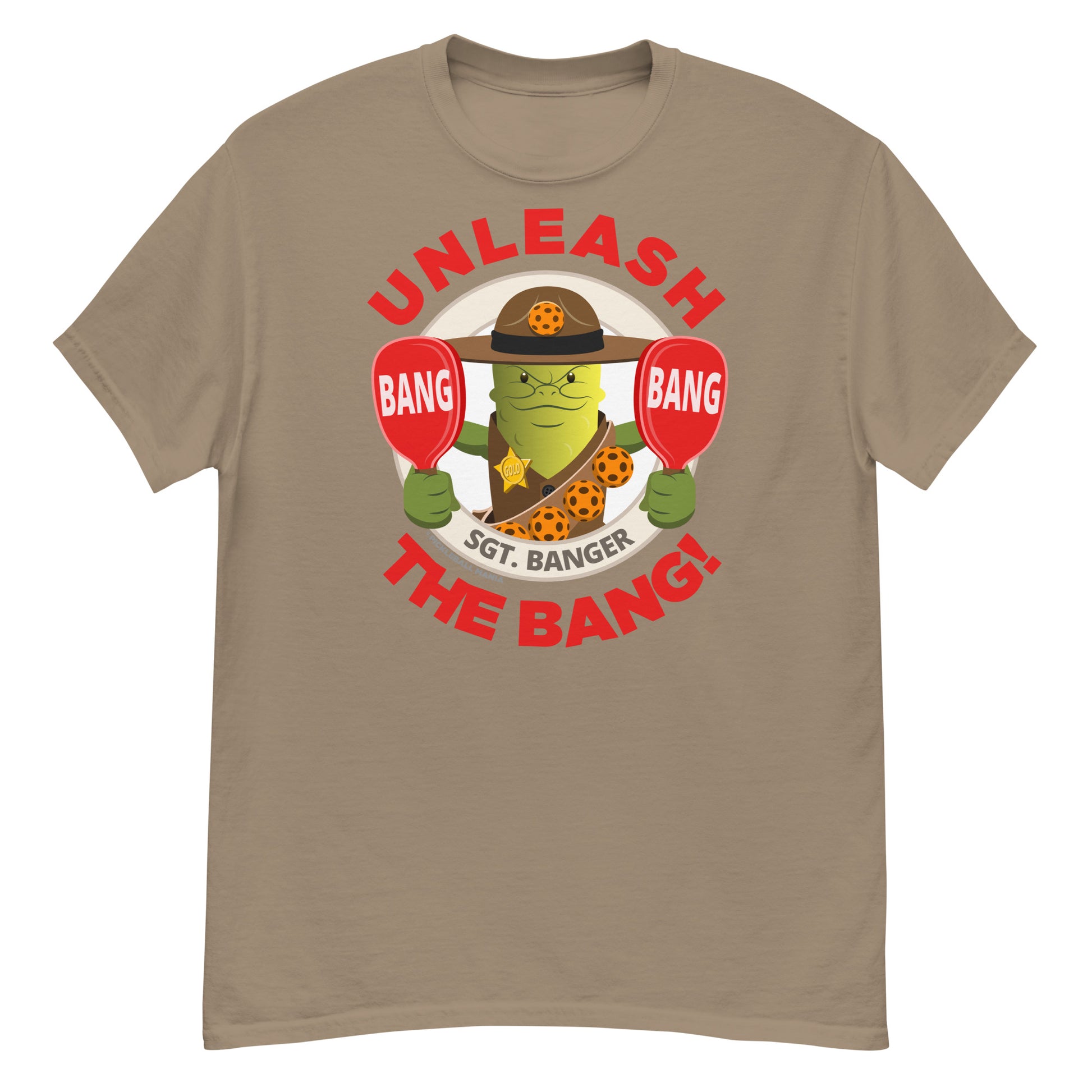 100% Cotton Pickleball T-Shirt - "Unleash the Bang!" - DocDink.com