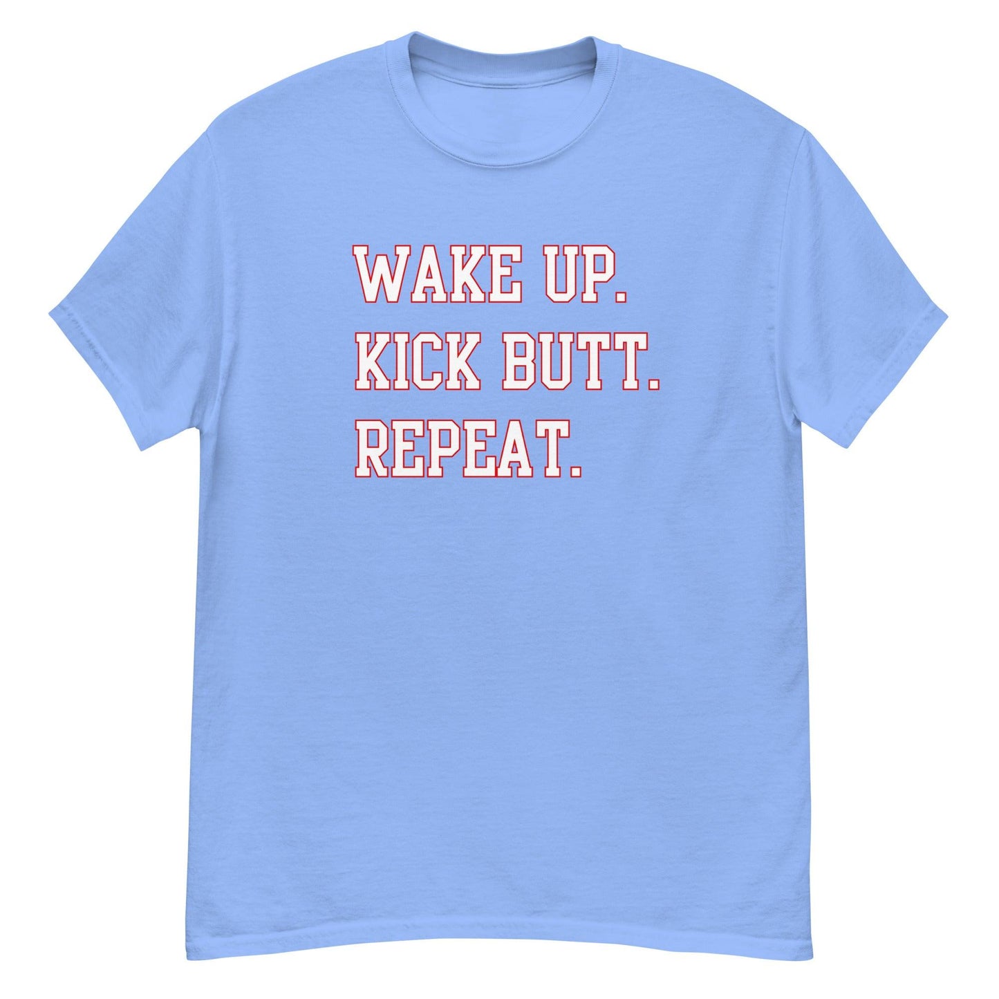 100% Cotton T-Shirt - WAKE UP - White - DocDink.com