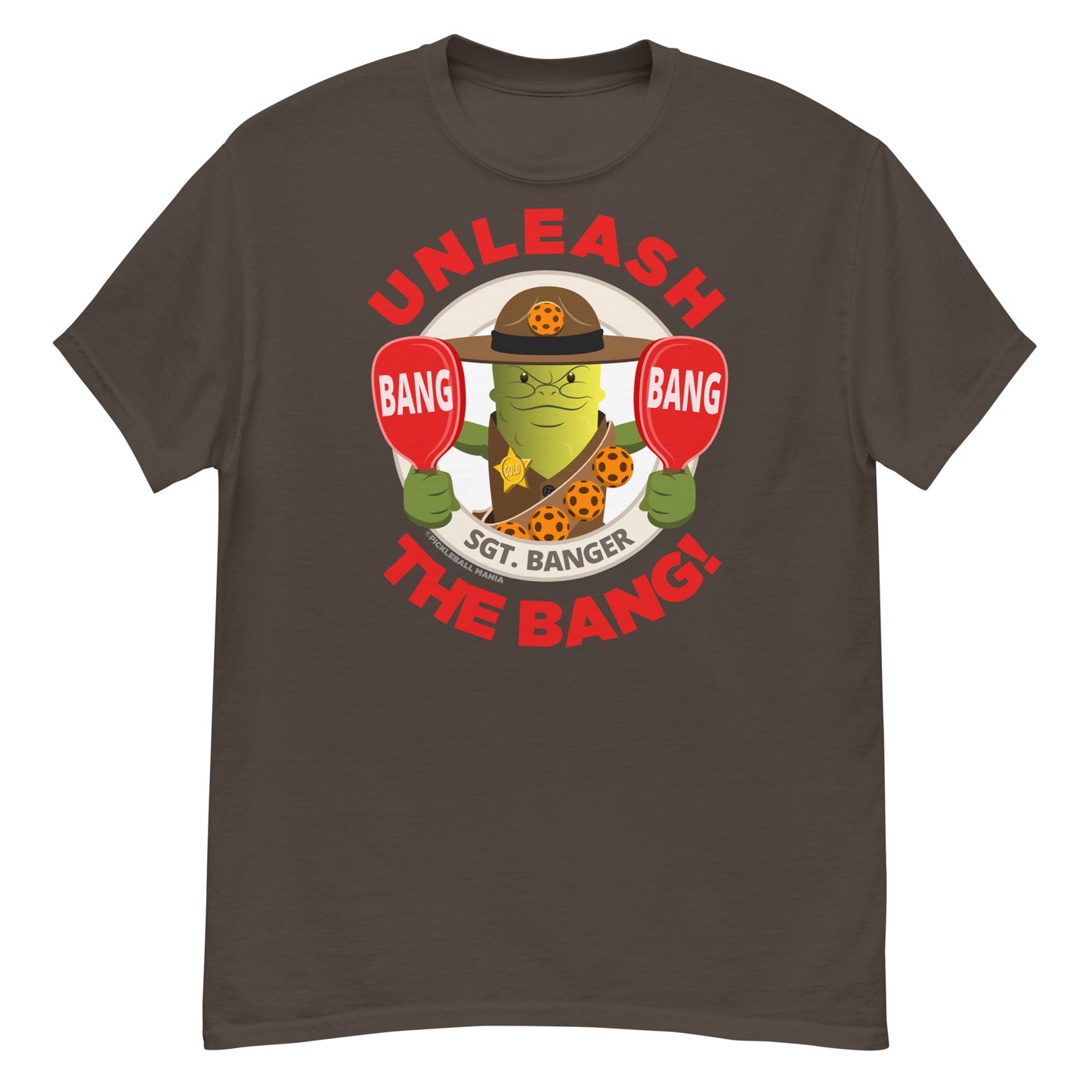 100% Cotton Pickleball T-Shirt - "Unleash the Bang!" - DocDink.com