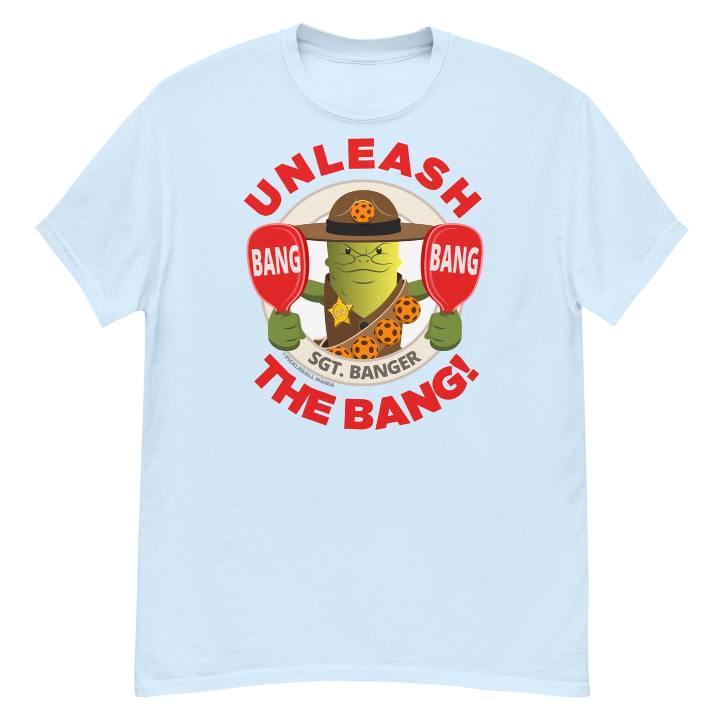 100% Cotton Pickleball T-Shirt - "Unleash the Bang!" - DocDink.com