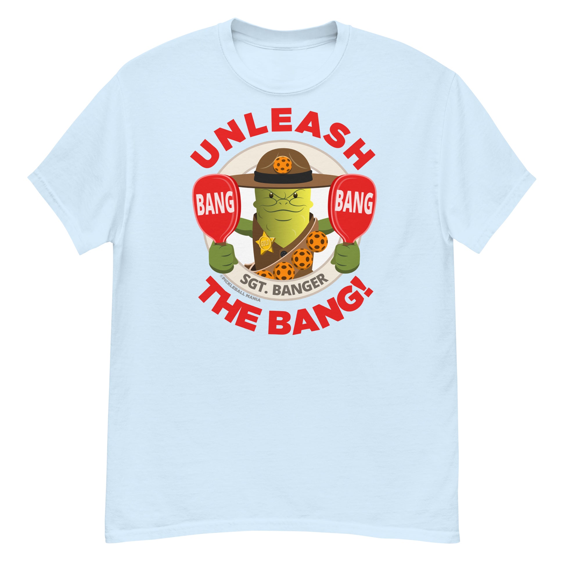 100% Cotton Pickleball T-Shirt - "Unleash the Bang!" - DocDink.com