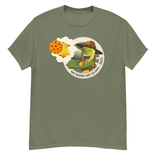 100% Cotton Pickleball T-Shirt - "No Bang, No Glory" - DocDink.com