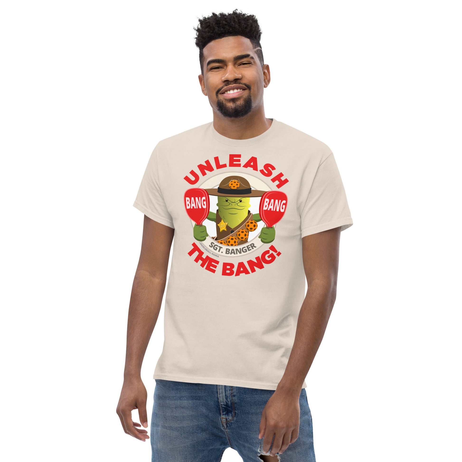 100% Cotton Pickleball T-Shirt - "Unleash the Bang!" - DocDink.com