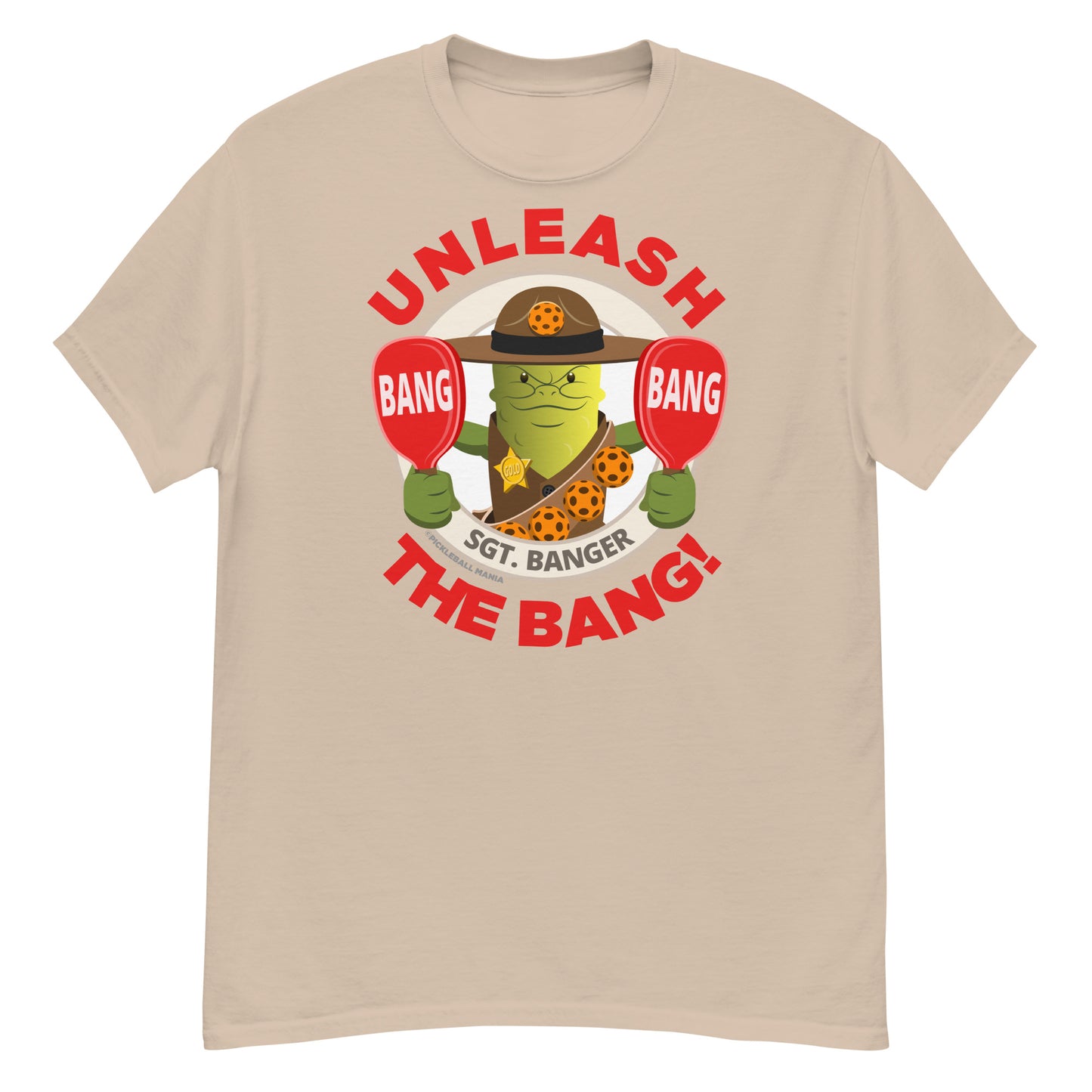 100% Cotton Pickleball T-Shirt - "Unleash the Bang!" - DocDink.com