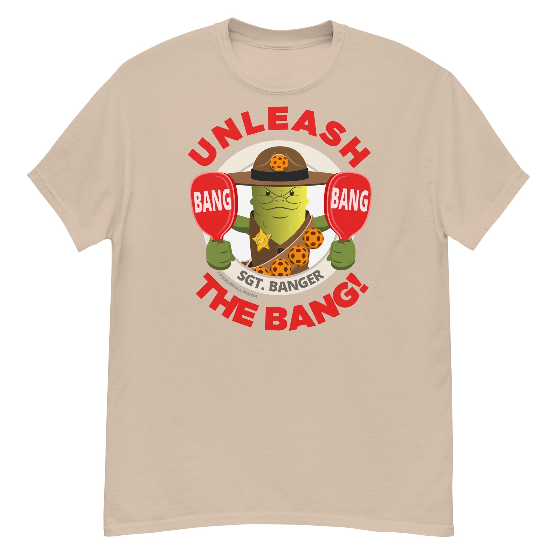 100% Cotton Pickleball T-Shirt - "Unleash the Bang!" - DocDink.com