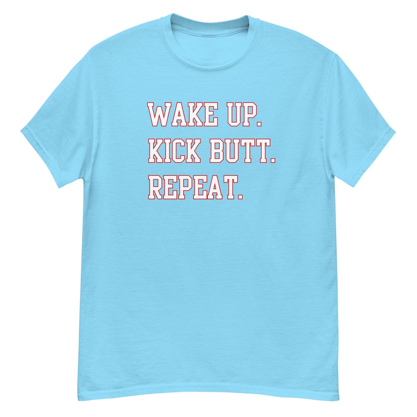 100% Cotton T-Shirt - WAKE UP - White - DocDink.com