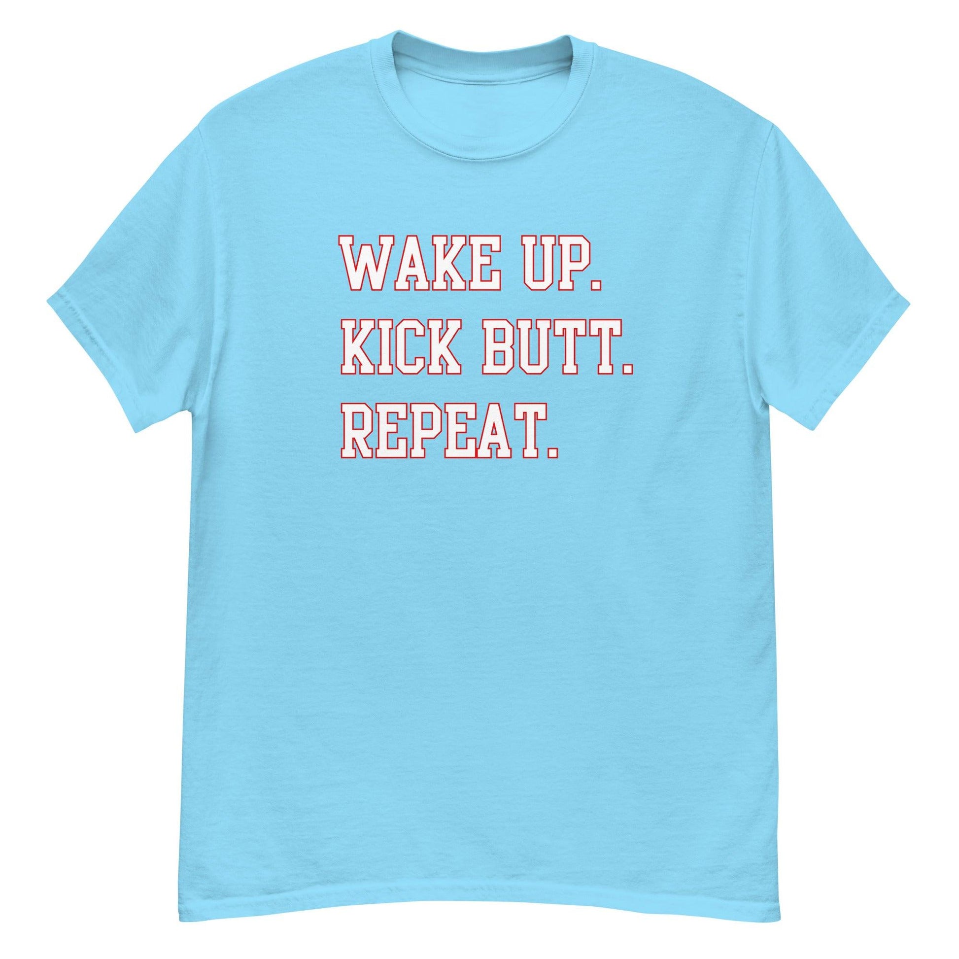 100% Cotton T-Shirt - WAKE UP - White - DocDink.com