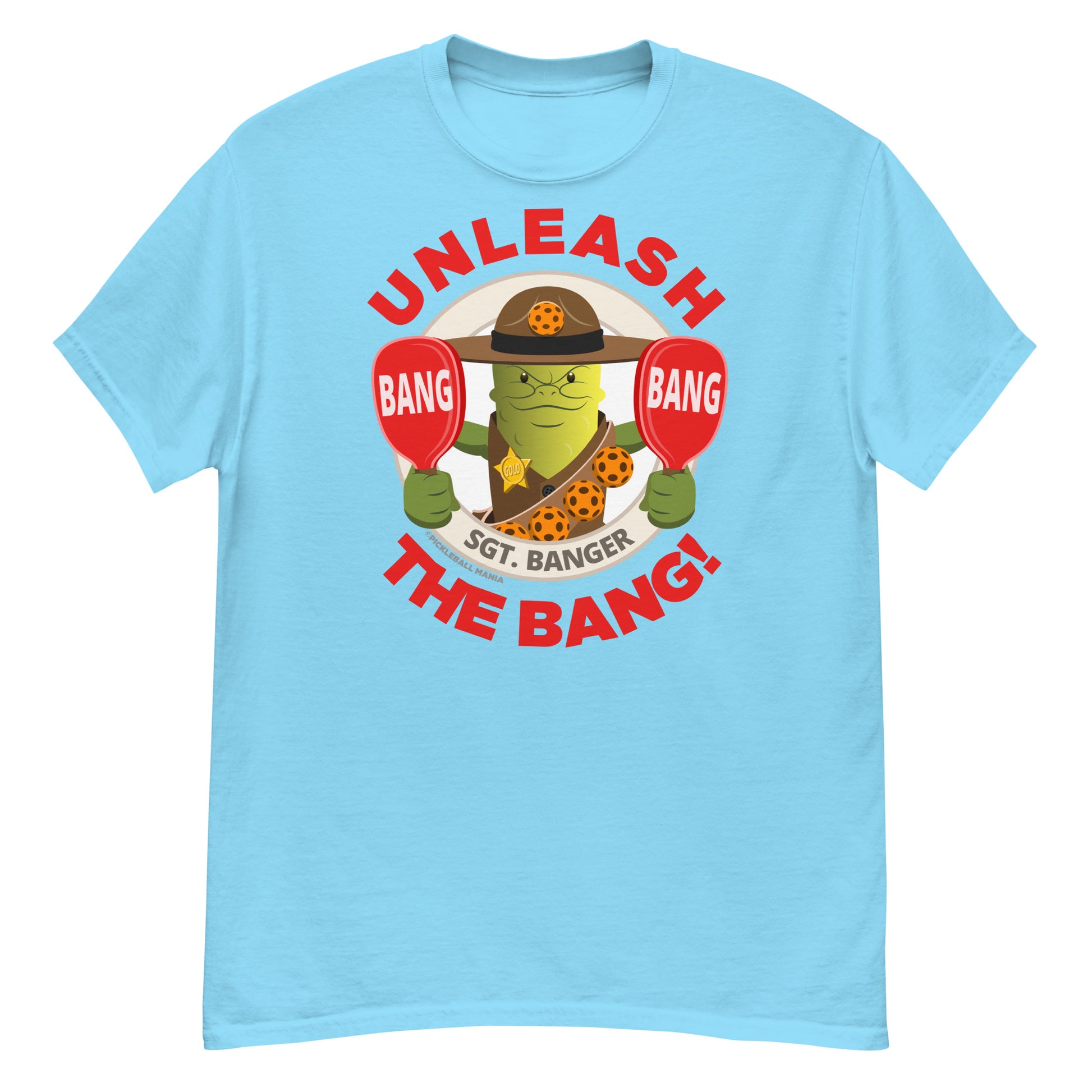 100% Cotton Pickleball T-Shirt - "Unleash the Bang!" - DocDink.com