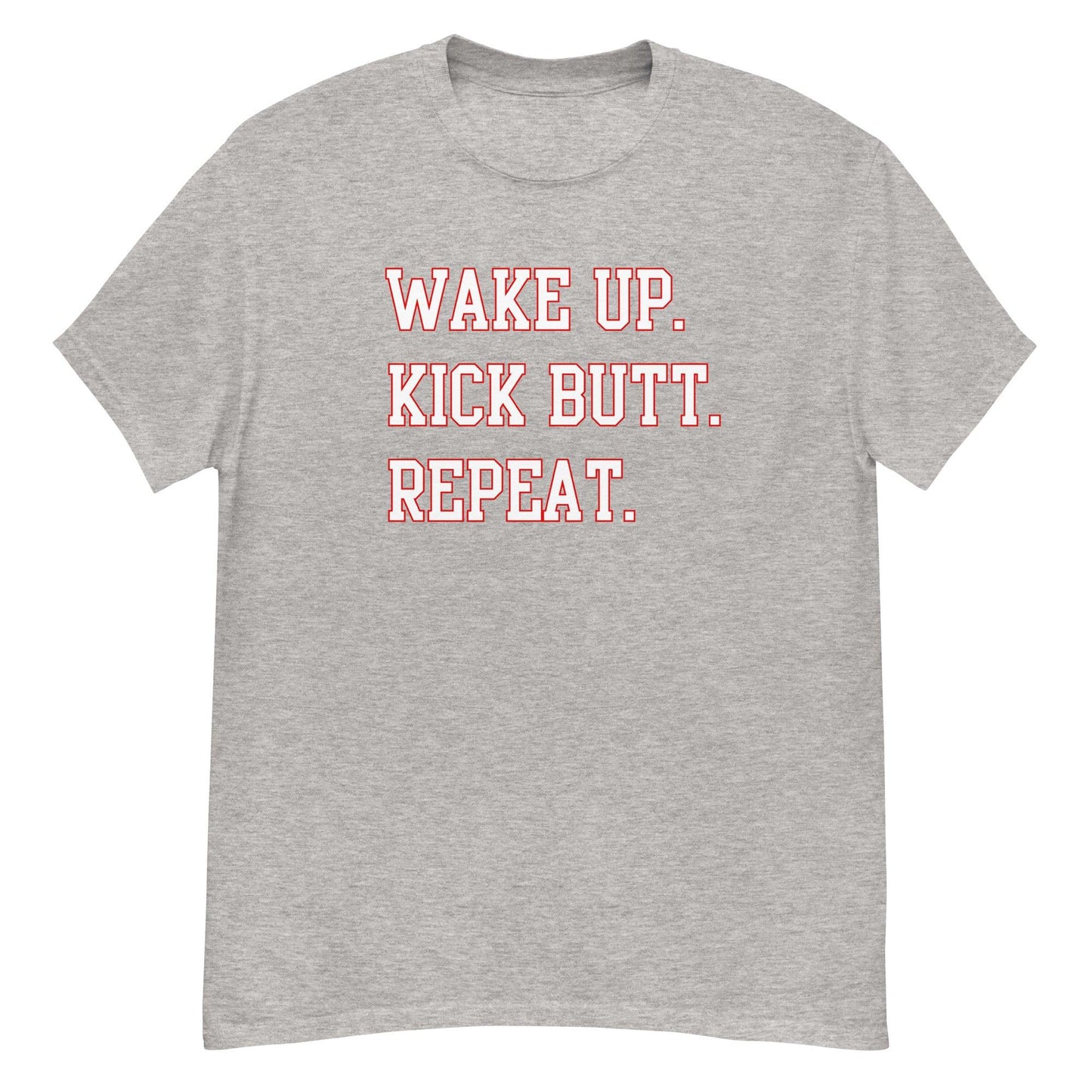 100% Cotton T-Shirt - WAKE UP - White - DocDink.com