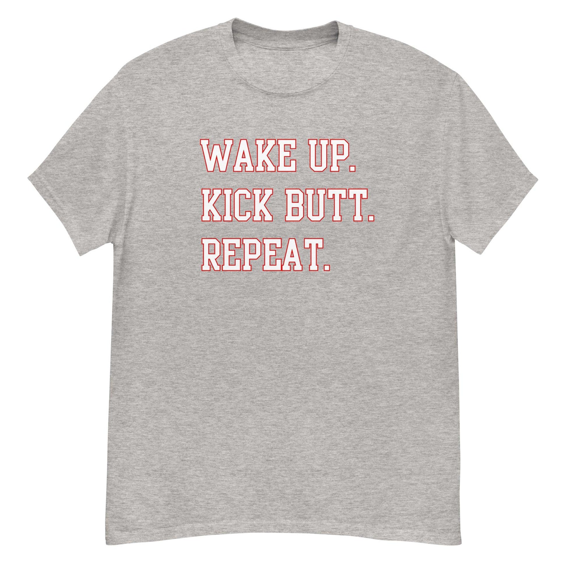 100% Cotton T-Shirt - WAKE UP - White - DocDink.com