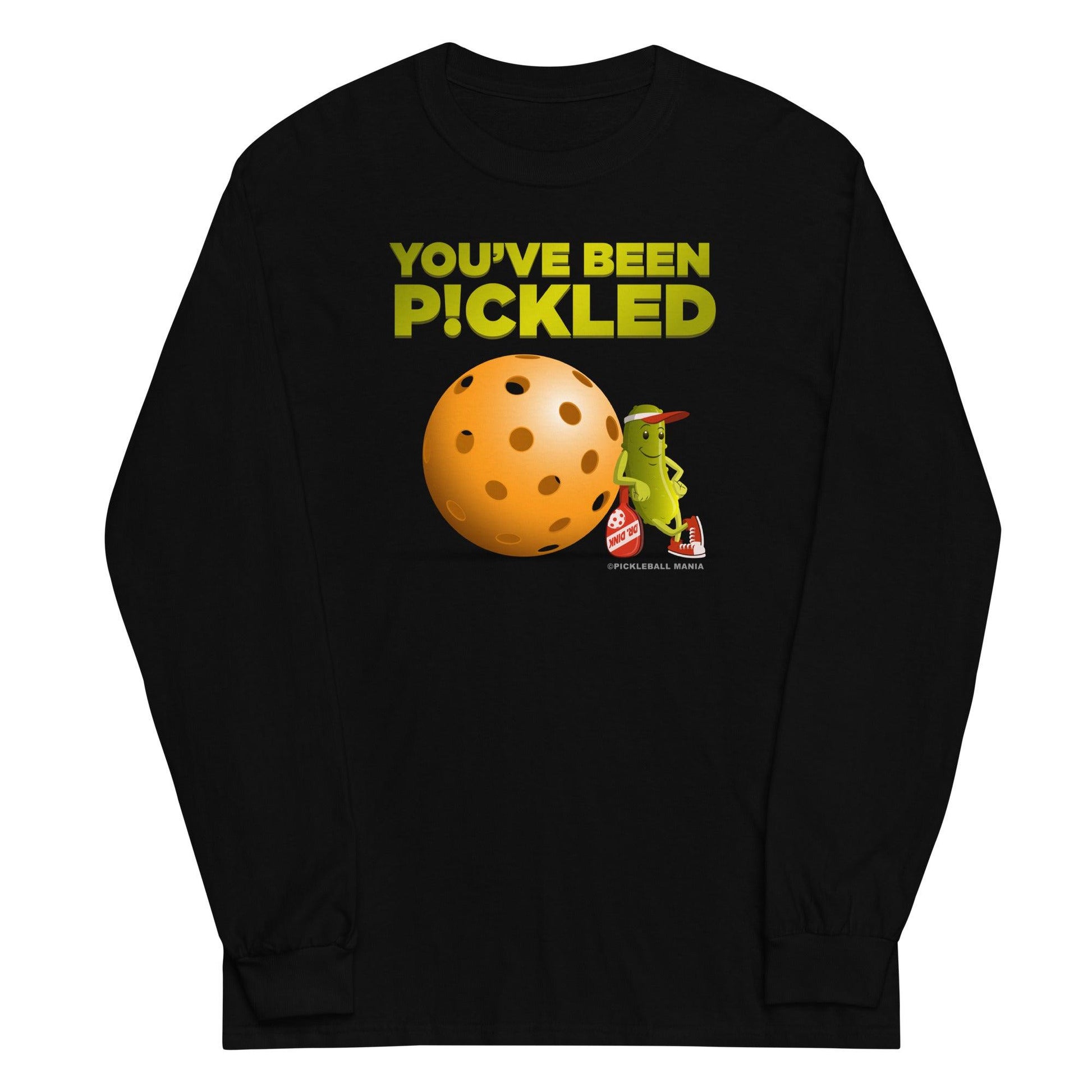 100% Cotton Long Sleeve Pickleball T-Shirt - "You've been Pickled!" - DocDink.com