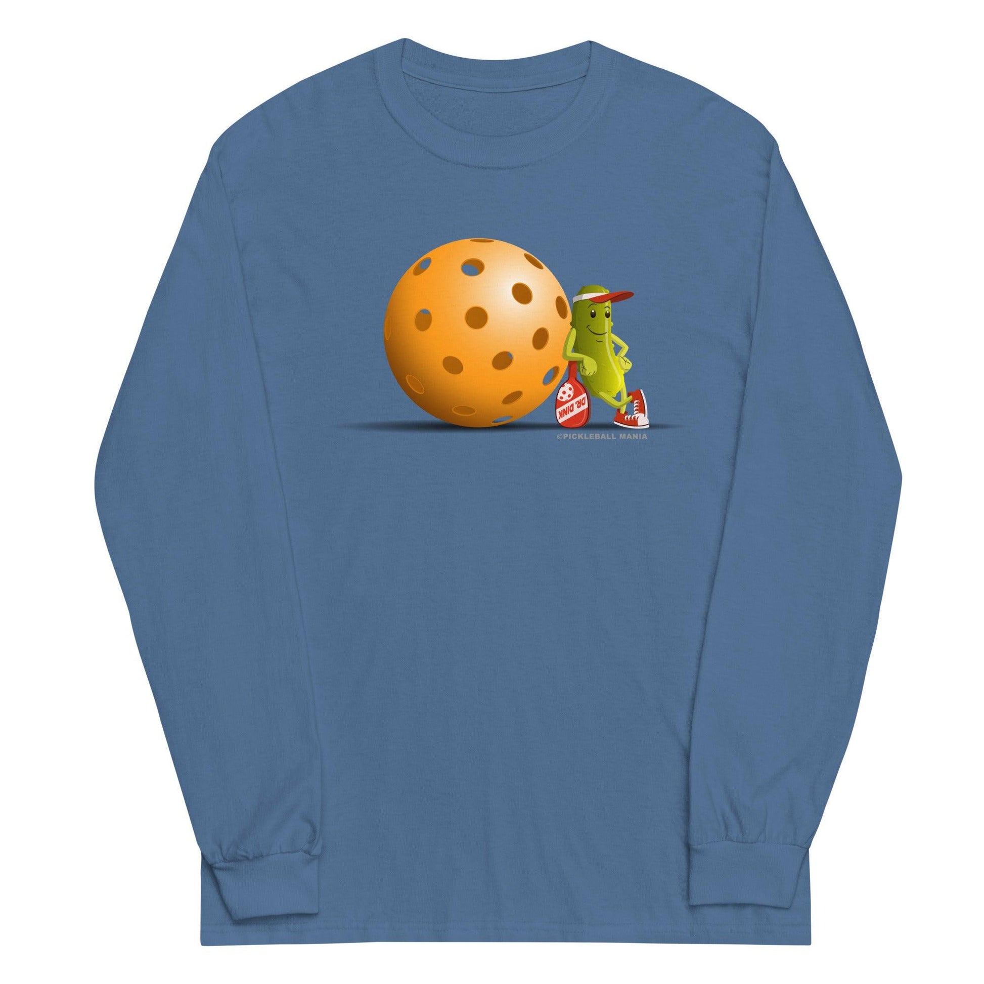 100% Cotton Long Sleeve Pickleball T-Shirt - Just Resting - DocDink.com