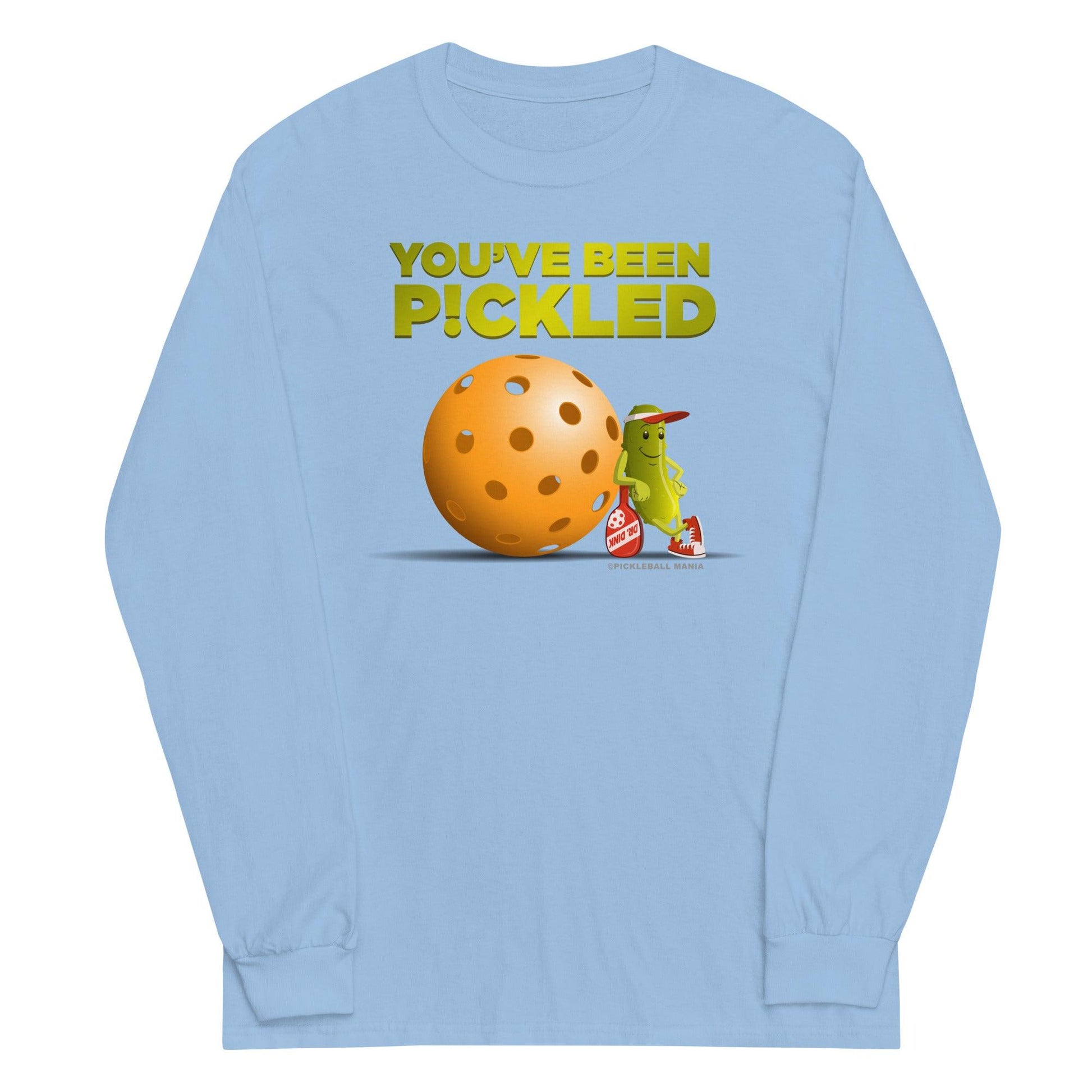 100% Cotton Long Sleeve Pickleball T-Shirt - "You've been Pickled!" - DocDink.com