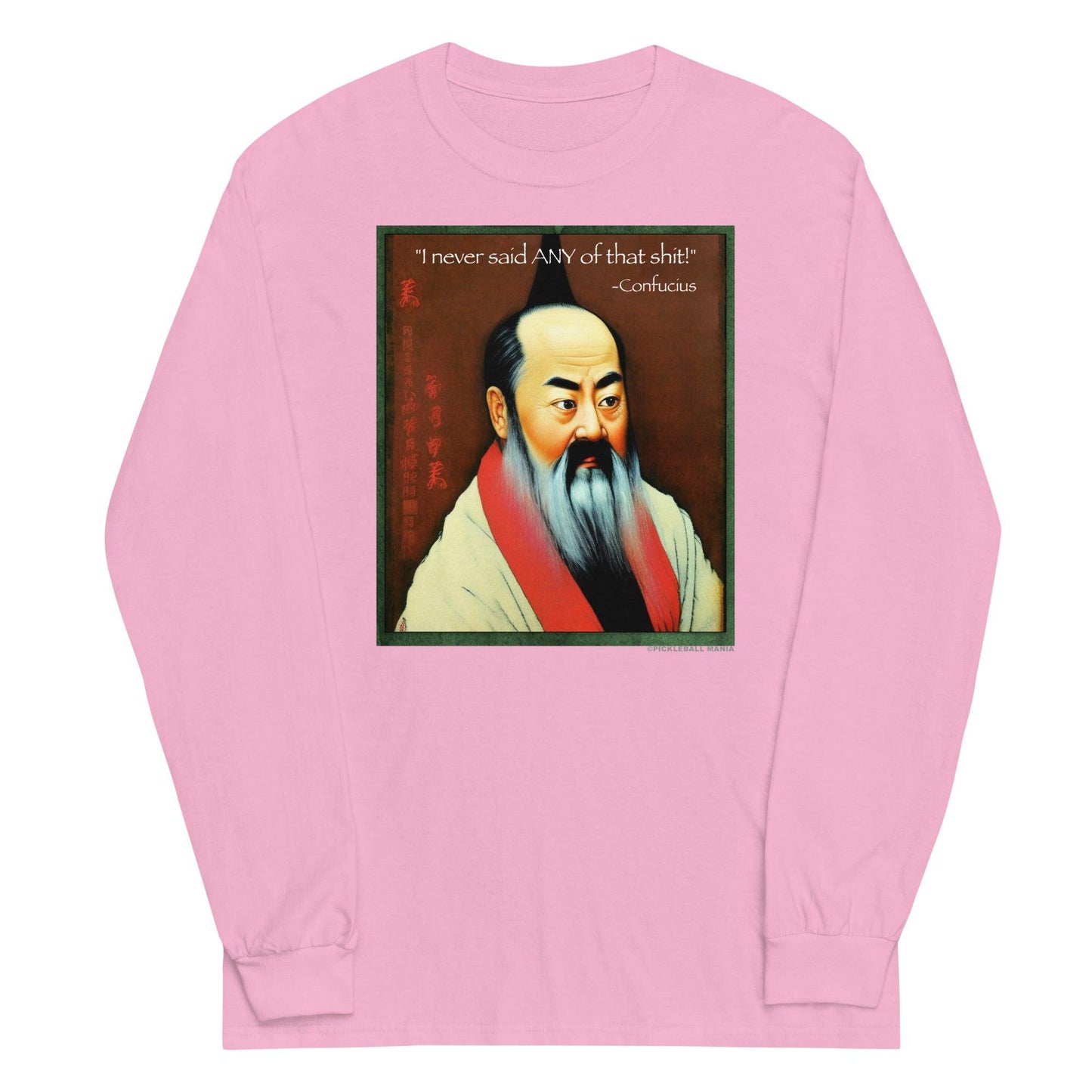 100% Cotton Long Sleeve T-Shirt - Confucius says - DocDink.com