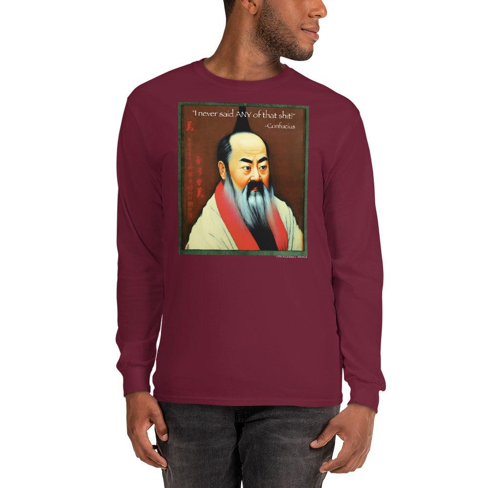 100% Cotton Long Sleeve T-Shirt - Confucius says - DocDink.com