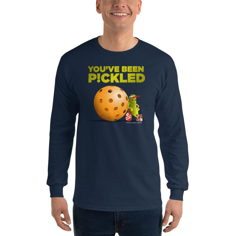 100% Cotton Long Sleeve Pickleball T-Shirt - "You've been Pickled!" - DocDink.com