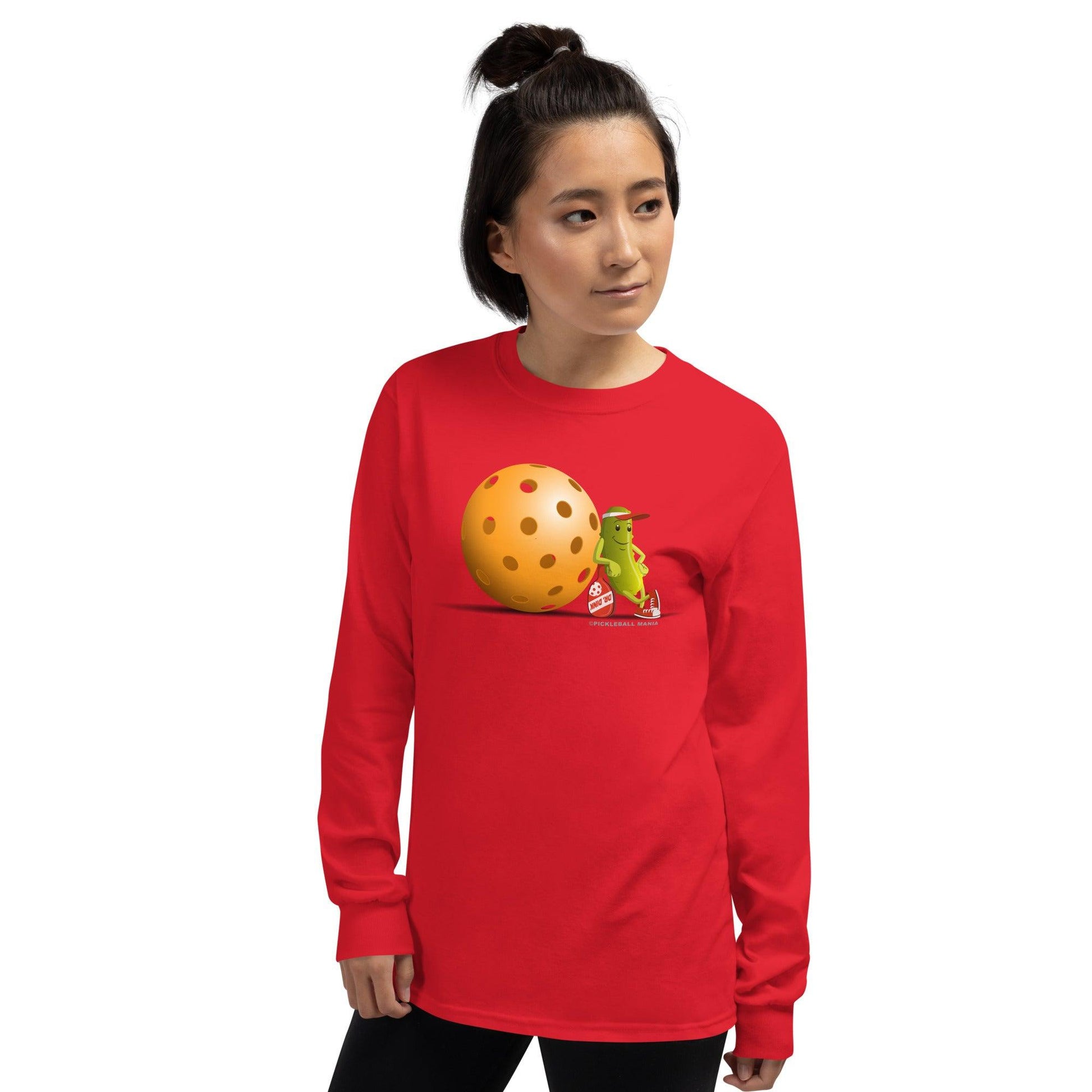 100% Cotton Long Sleeve Pickleball T-Shirt - Just Resting - DocDink.com