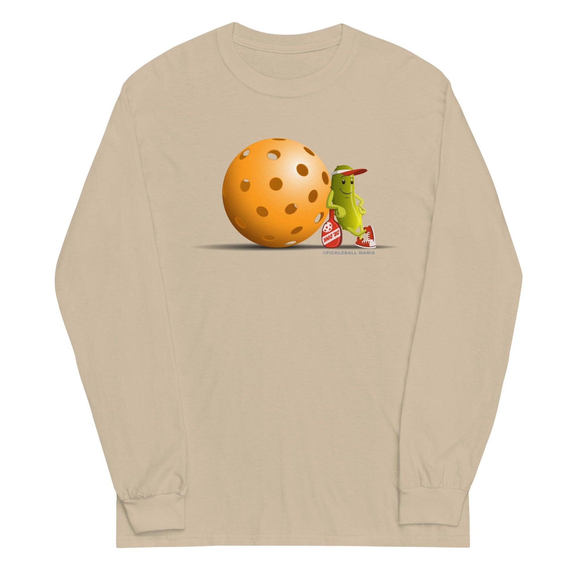 100% Cotton Long Sleeve Pickleball T-Shirt - Just Resting - DocDink.com