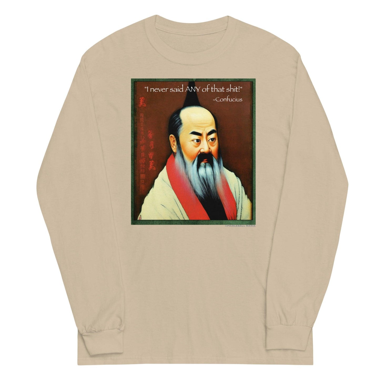 100% Cotton Long Sleeve T-Shirt - Confucius says - DocDink.com