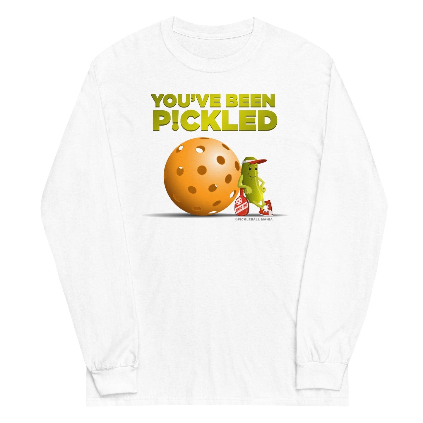 100% Cotton Long Sleeve Pickleball T-Shirt - "You've been Pickled!" - DocDink.com