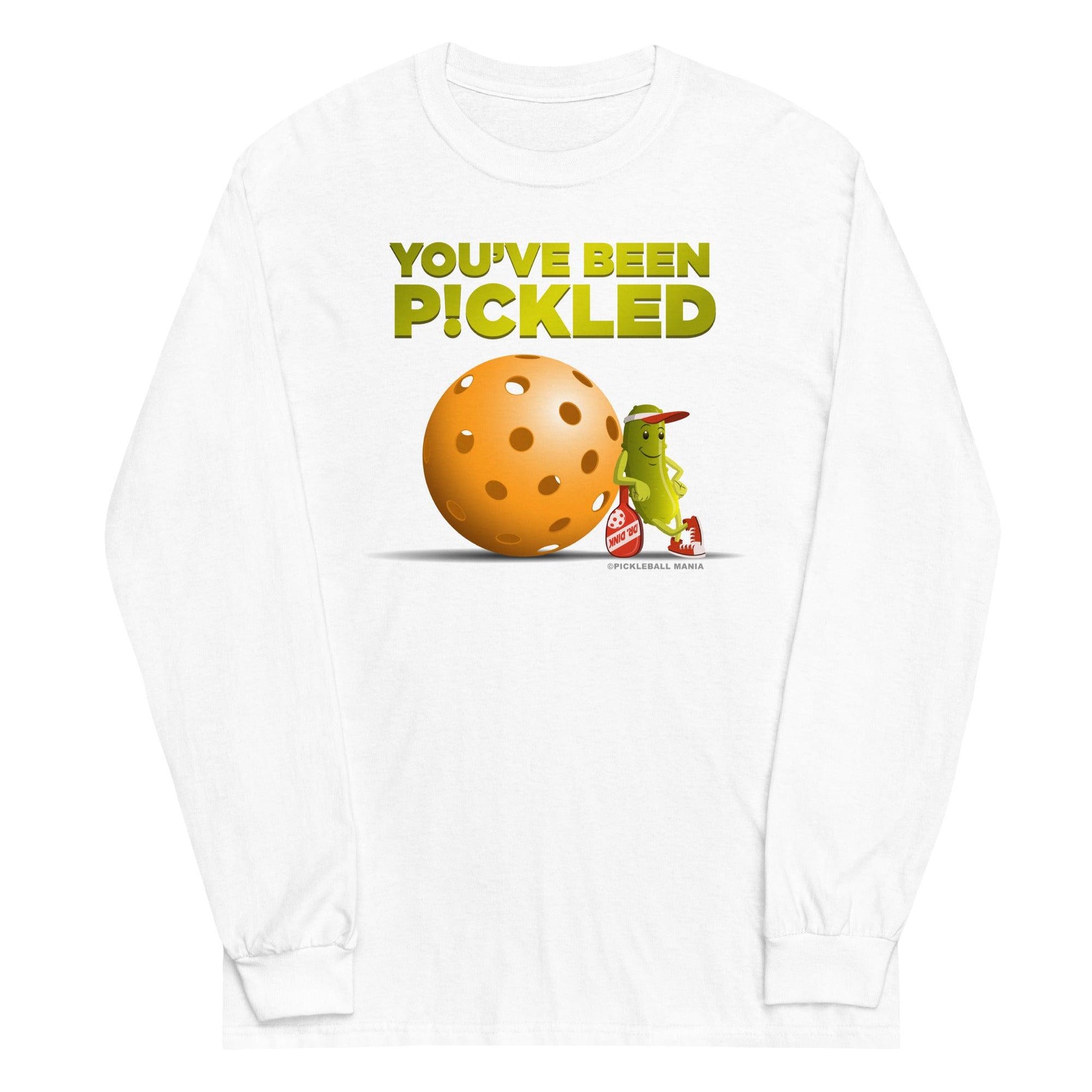 100% Cotton Long Sleeve Pickleball T-Shirt - "You've been Pickled!" - DocDink.com