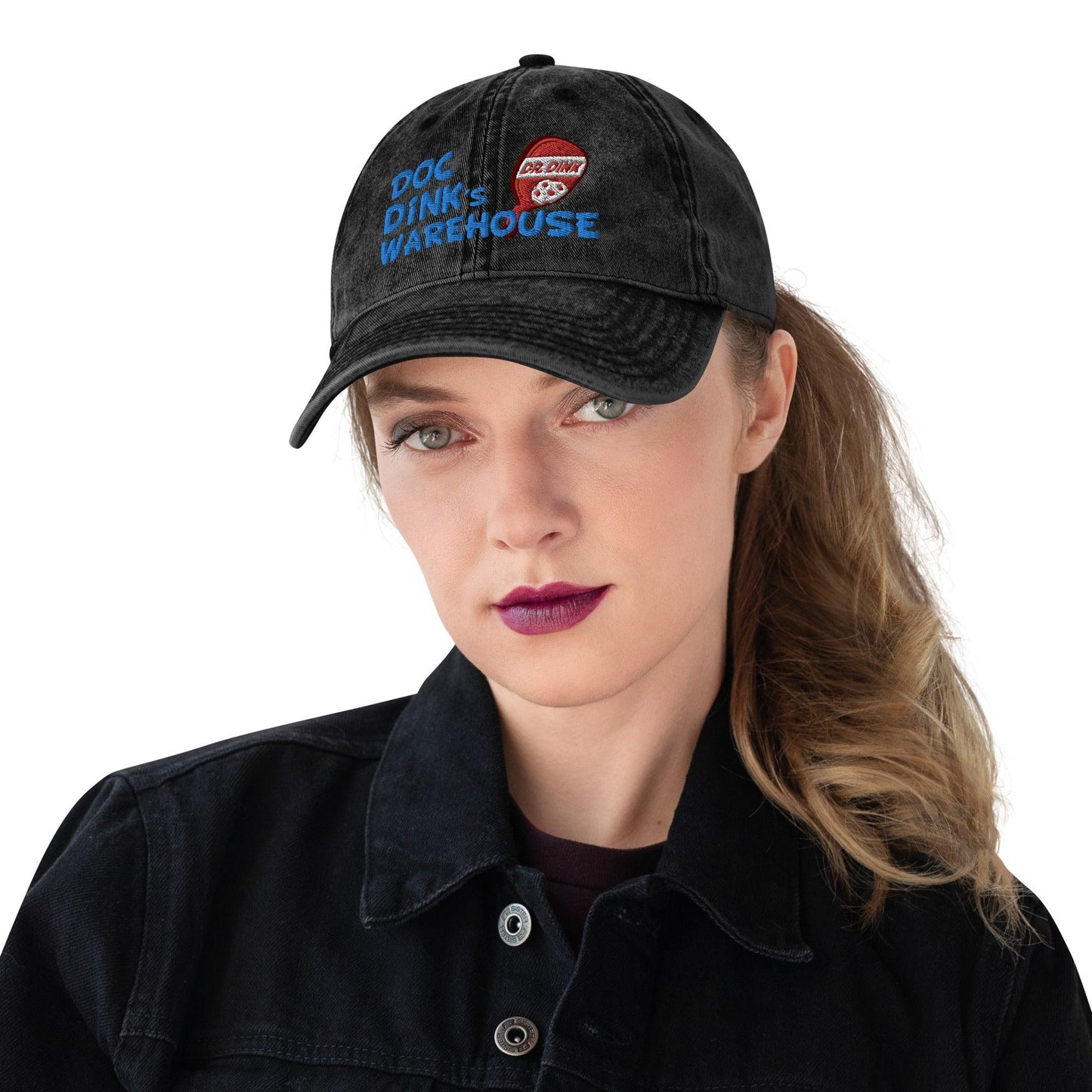 Vintage Denim Hat - Doc Dink's Warehouse - BLACK - DocDink.com