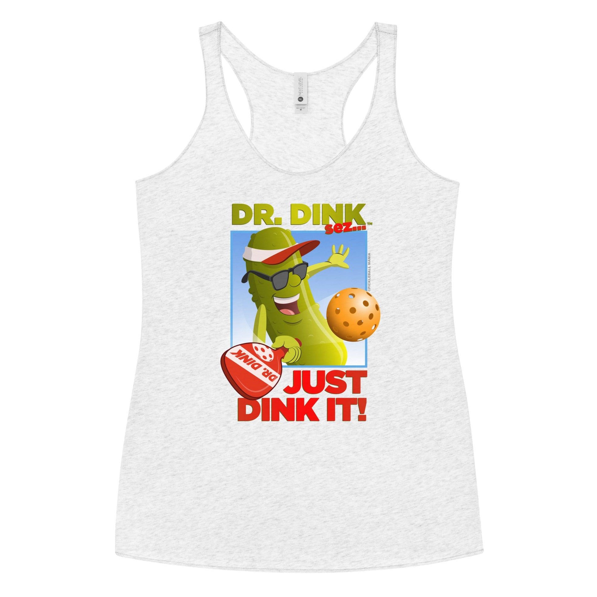 Women's Racerback Pickleball Tank Top - "Just Dink It!" - DocDink.com