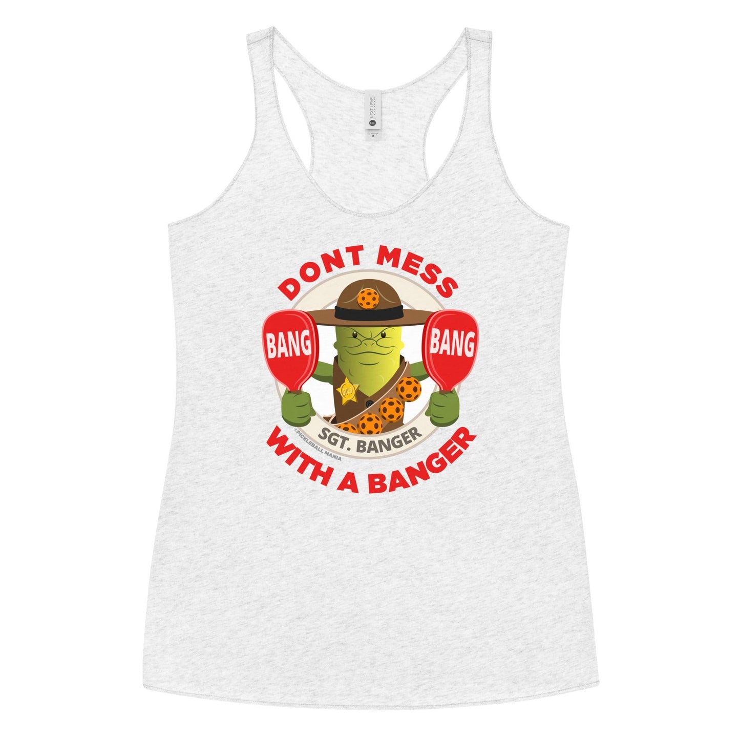 Women's Racerback Pickleball Tank Top - "Don't Mess with a Banger" - DocDink.com