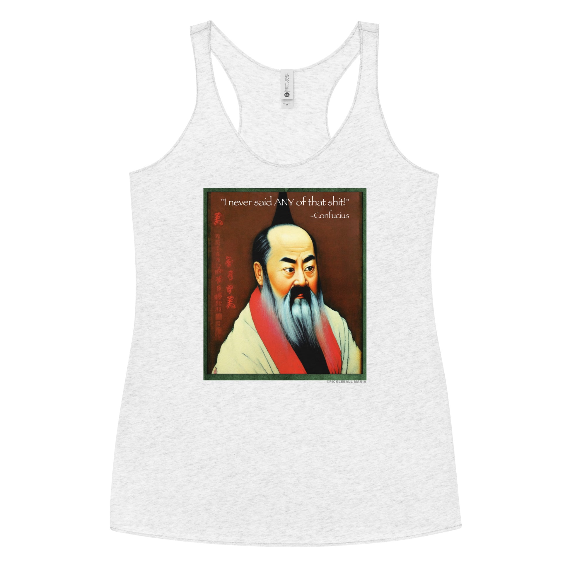 Women's Racerback Tank Top - Confucius says - DocDink.com