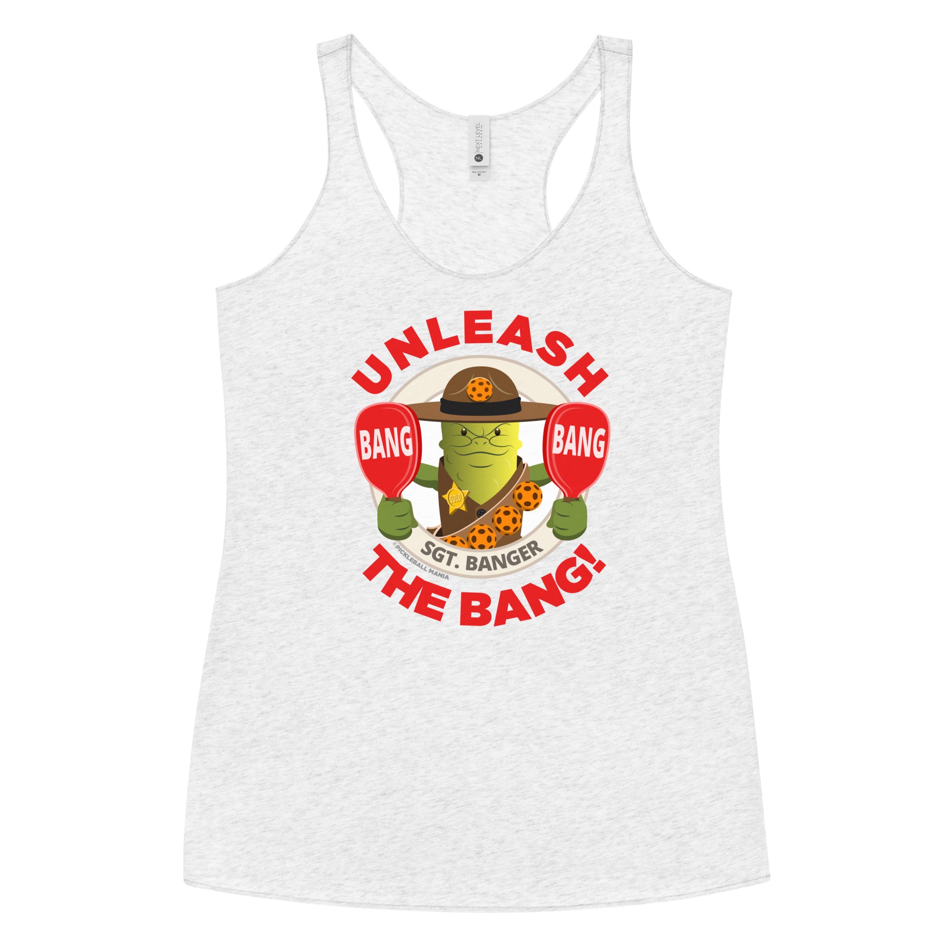 Women's Racerback Pickleball Tank Top - "Unleash the Bang!" - DocDink.com