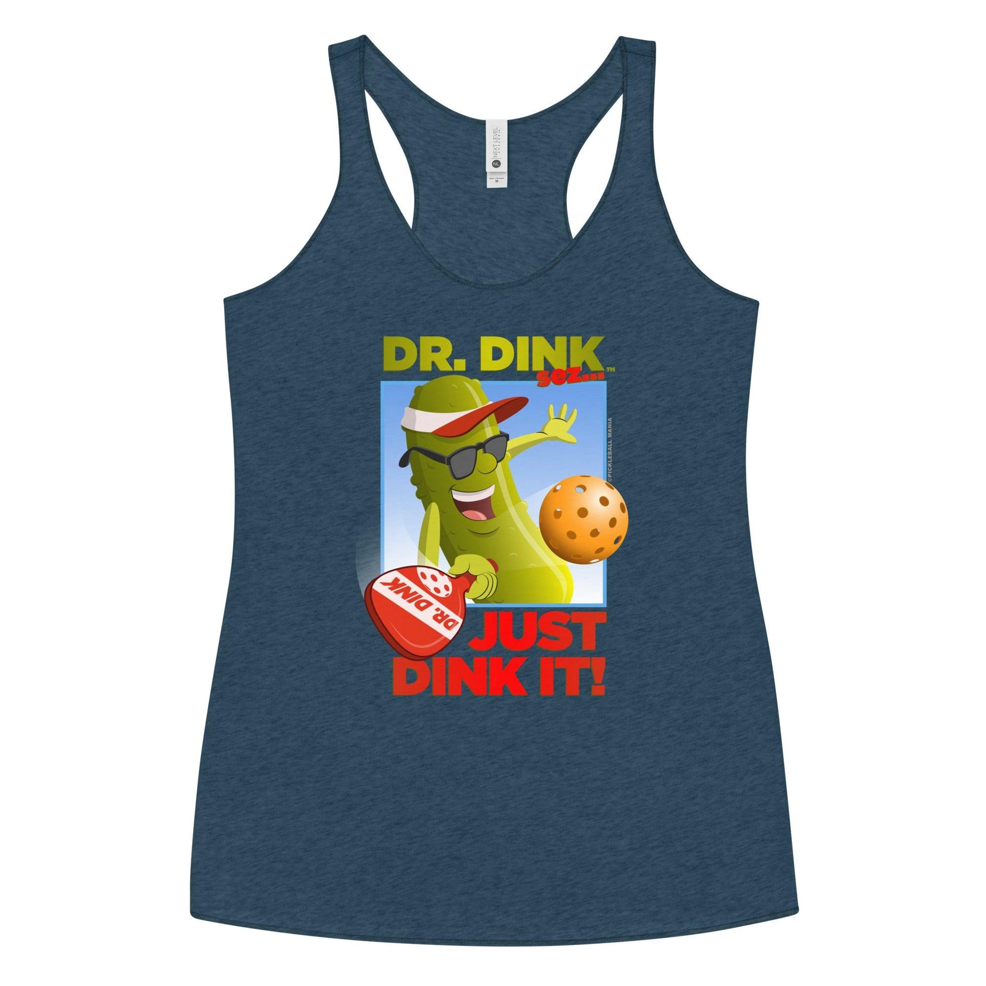 Women's Racerback Pickleball Tank Top - "Just Dink It!" - DocDink.com