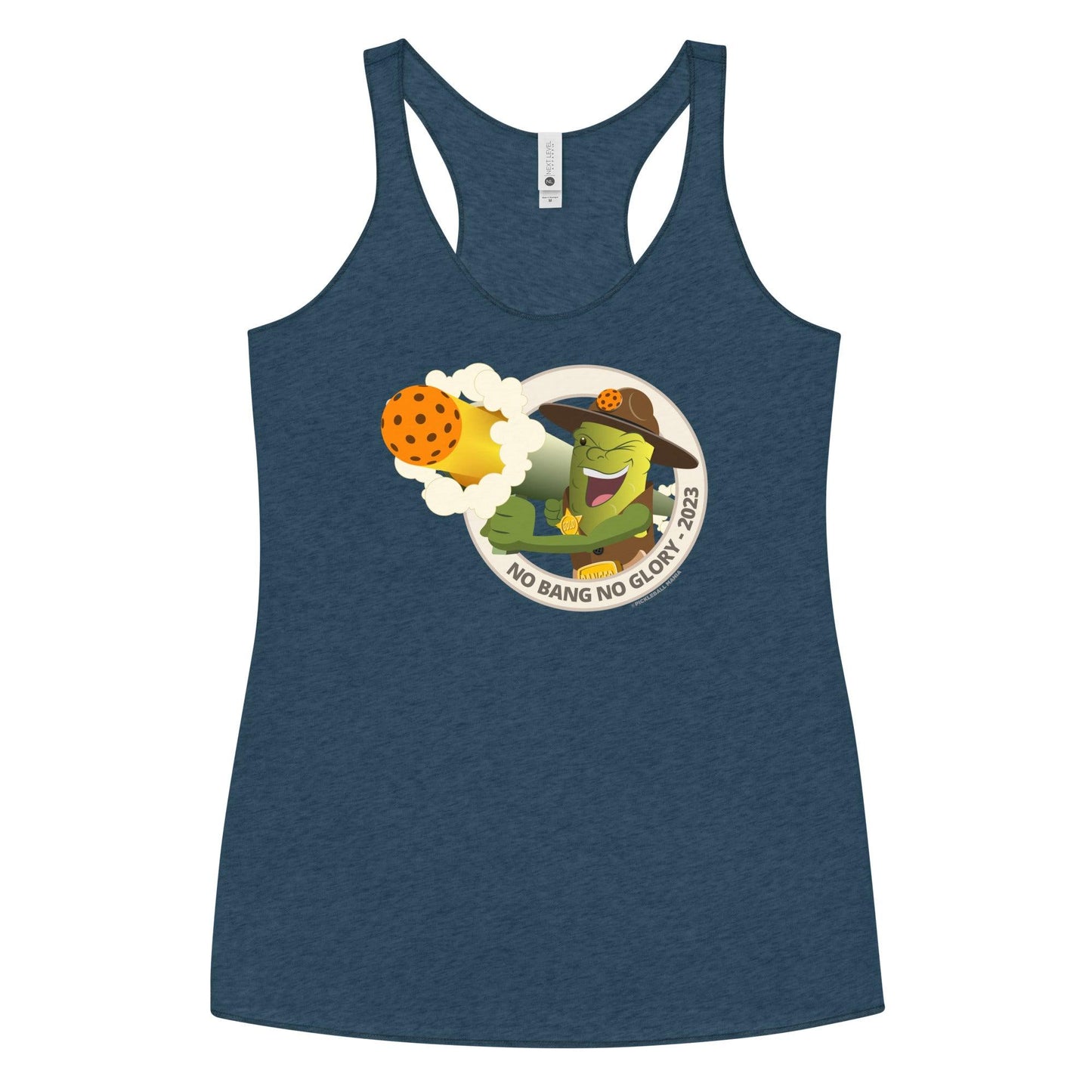 Women's Racerback Pickleball Tank Top - "No Bang, No Glory" - DocDink.com