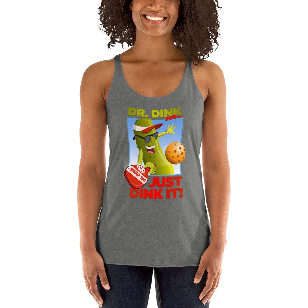 Women's Racerback Pickleball Tank Top - "Just Dink It!" - DocDink.com