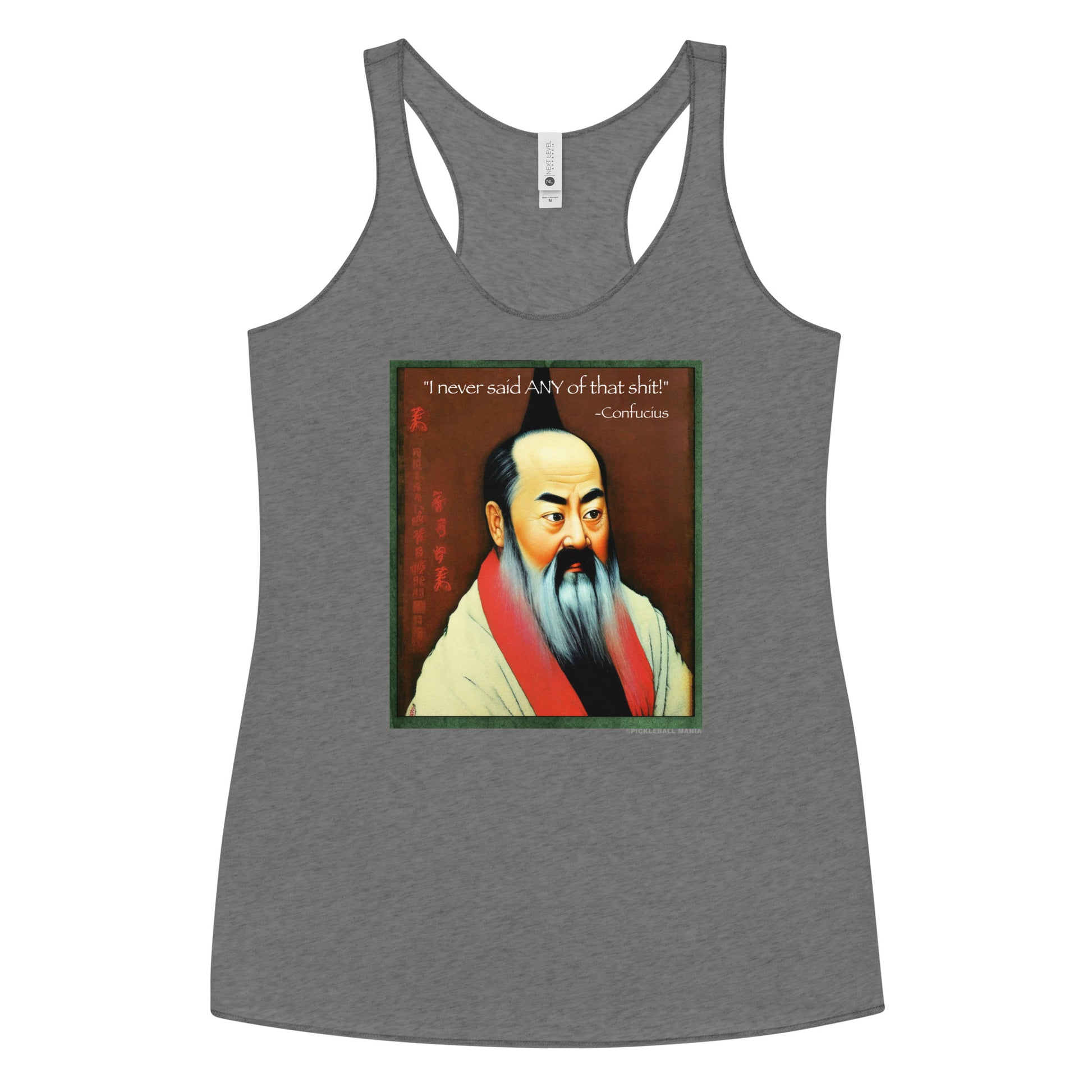 Women's Racerback Tank Top - Confucius says - DocDink.com