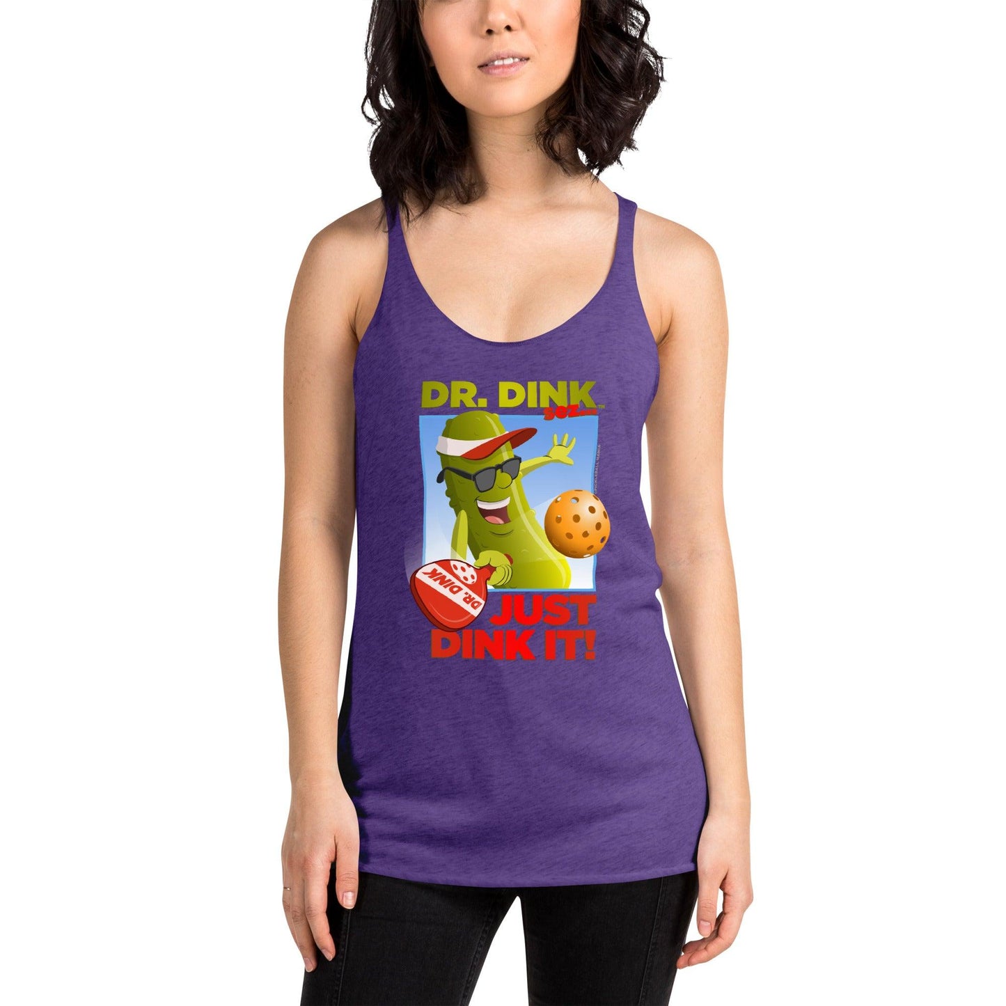 Women's Racerback Pickleball Tank Top - "Just Dink It!" - DocDink.com