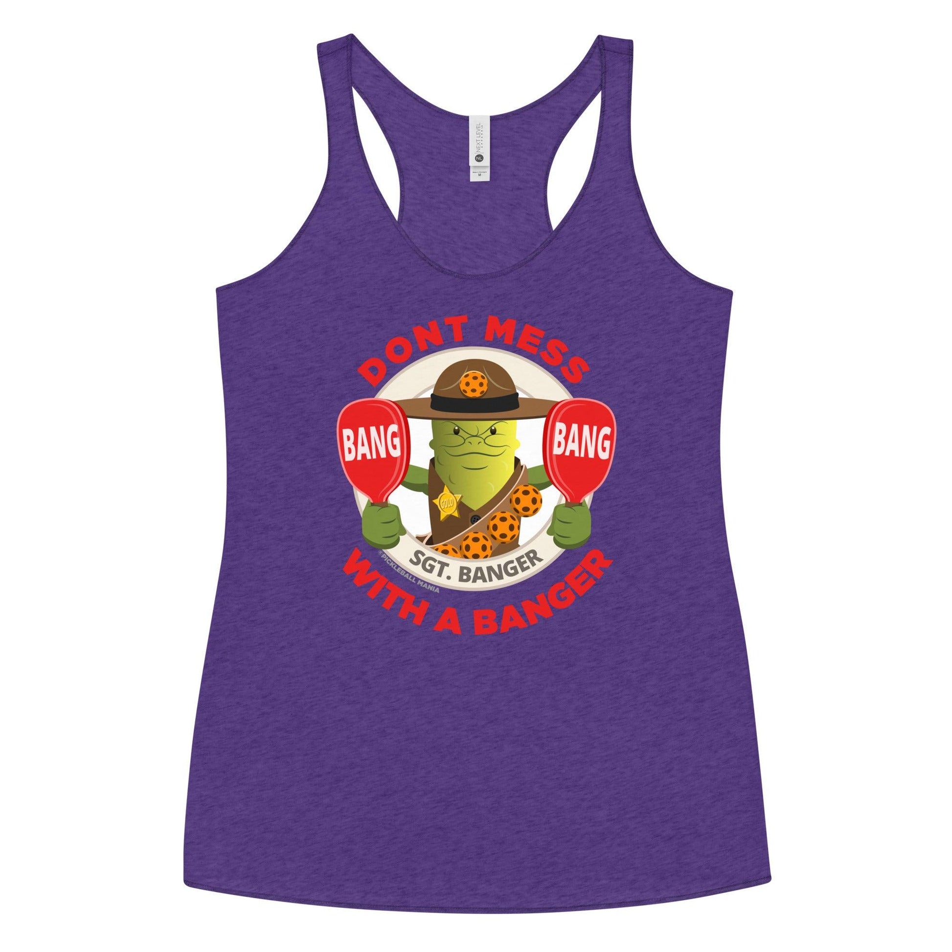 Women's Racerback Pickleball Tank Top - "Don't Mess with a Banger" - DocDink.com