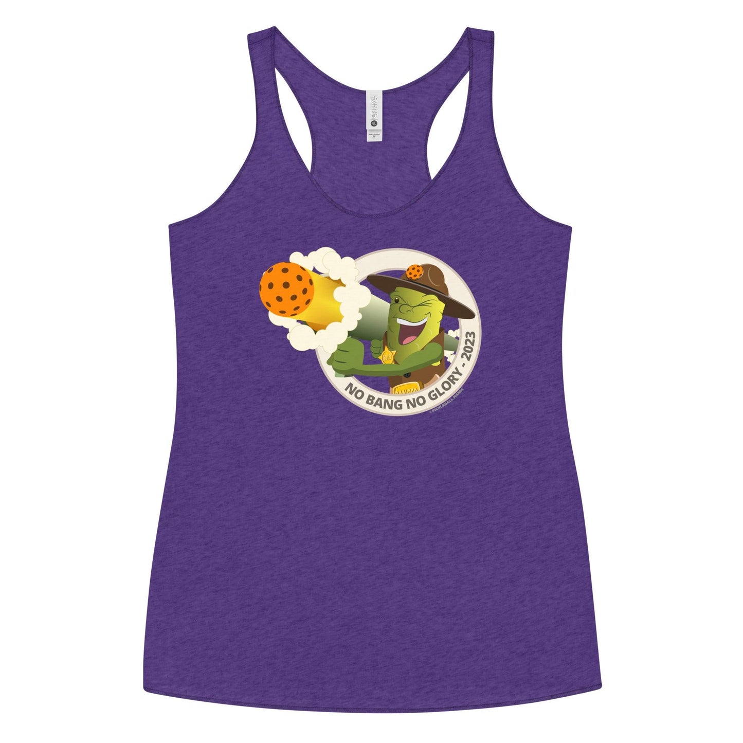 Women's Racerback Pickleball Tank Top - "No Bang, No Glory" - DocDink.com