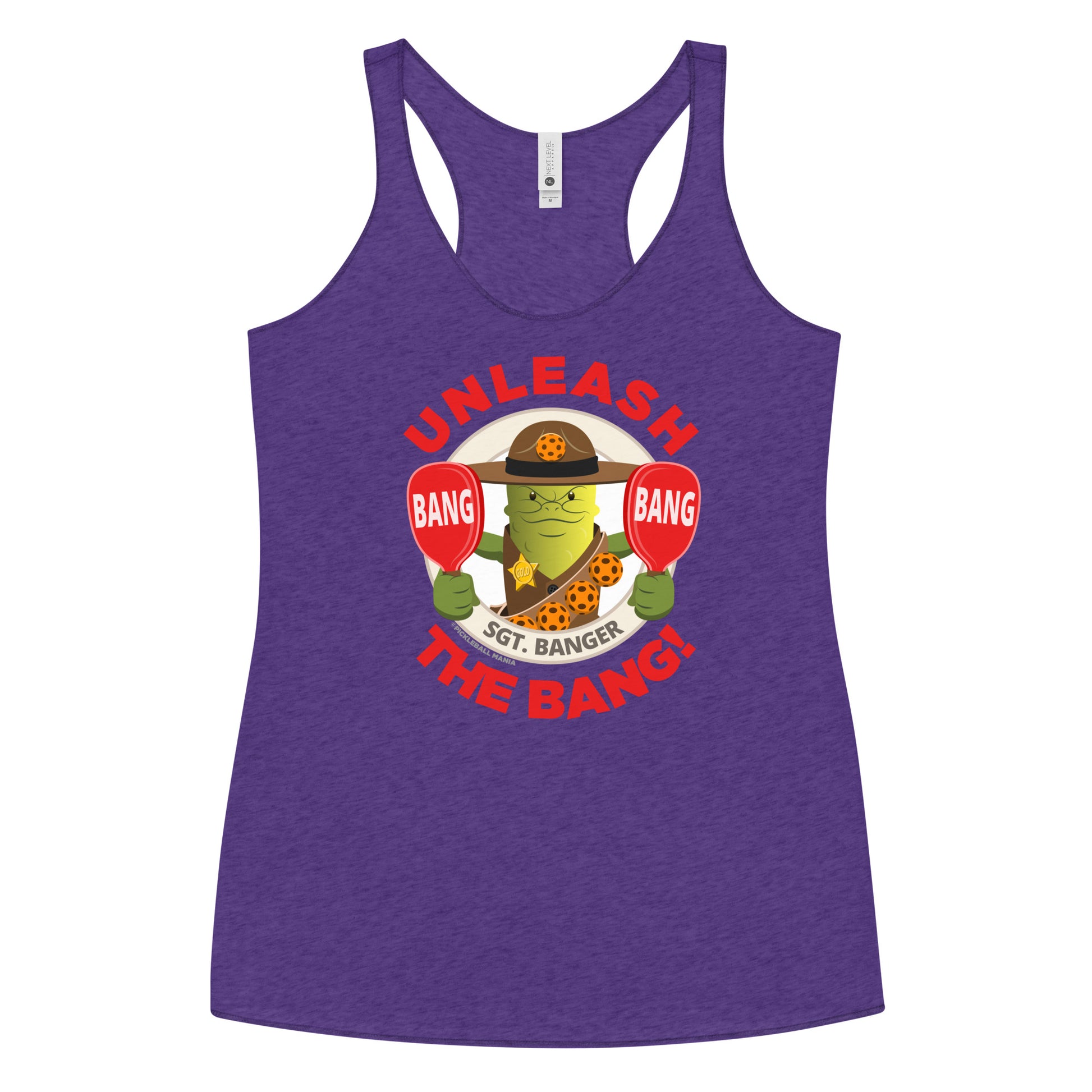 Women's Racerback Pickleball Tank Top - "Unleash the Bang!" - DocDink.com