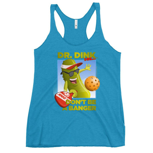 Women's Racerback Pickleball Tank Top - "Don't be a Banger!" - DocDink.com